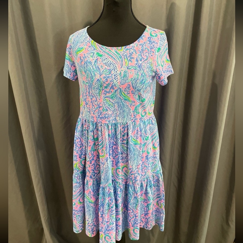 Lilly Pulitzer NWT Deanna tiered dress in wee mermaid size XS